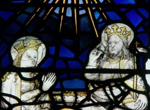 Fenêtre w2 représentant le Couronnement de la Vierge - English School