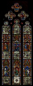 Fenêtre w40 représentant Saint Pierre et la fenêtre des pèlerins