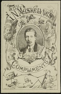 Avec les compliments de J. N. Maskelyne, c.1875