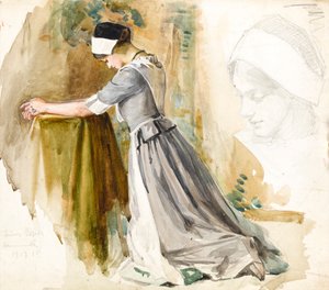 Femme en prière, vers 1917 - English School