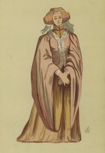 Costume féminin du règne de Richard II - English School