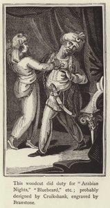 Gravure utilisée pour Les Mille et Une Nuits, Barbe Bleue, etc. - English School