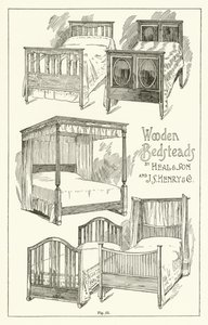Lits en bois, par Heal and Son et J S Henry and Company - English School