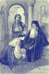 Culte en Roumanie, illustration de Voyages Illustrés, édité par H. W. Bates, publiée vers 1880