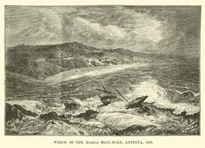 Naufrage du bateau postal Maria, Antigua, 1826 - English School
