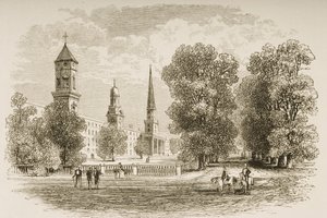 Yale College, New Haven, vers 1870, de 