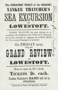 Excursion en mer des Thatchers Yankees à Lowestoft (impression) - English School