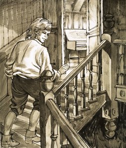 Le jeune Haendel monte discrètement les escaliers jusqu