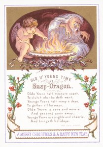 Jeune et vieux, carte de Noël