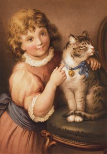 Jeune fille avec un chat