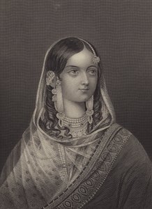 Zinat Mahal, épouse favorite de Bahadur Shah II, dernier empereur moghol (gravure)