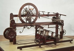 Réplique du cadre de mule à filer inventé par Samuel Crompton vers 1772-79