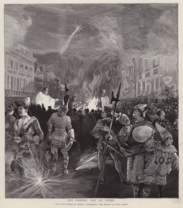 Procession du jour de Guy Fawkes à Lewes, Sussex, 5 novembre 1892 - Enoch Ward