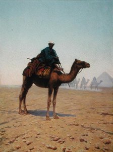 Une caravane passant une pyramide, c.1869