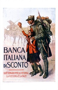 Première Guerre mondiale : affiche italienne encourageant un prêt national