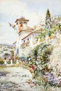 Maison et jardin andalous en été - Enrique Marin Higuero