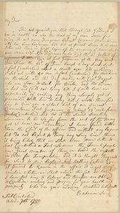 Lettre à Allice Jones, Concord, Massachusetts, 7 octobre 1755