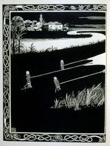 Enak devant Gomorrhe, du livre Juda illustré par Ephraim Moses Lilien (1874-1925) - Ephraim Moses Lilien