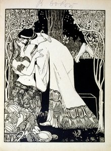 Salomon et la Reine de Saba, du livre Juda illustré par Ephraim Moses Lilien (1874-1925)
