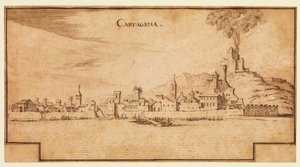 Vue de Carthagène, Espagne, c.1642 - Ercole Frigoni Bazzicaluva
