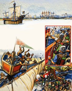 Scrapbook of the British Sailor : Abattage à Sluys
