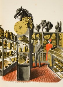 Magasin de location de costumes et accessoires de théâtre, illustration de 