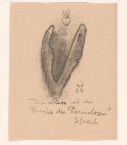 Deux têtes abstraites et un cœur sacré (Idealisten II en verdere Kanttekeningen)
