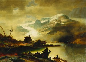Le glacier de Bondhus à Sunnhordland, 1878
