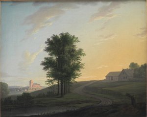 Paysage du soir près de Gentofte, au nord de Copenhague
