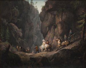 Le passage à travers Krokkleven près de Ringerike en Norvège