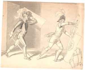 Deux guerriers combattants