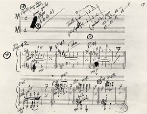 Manuscrit autographe de Parade - Erik Satie