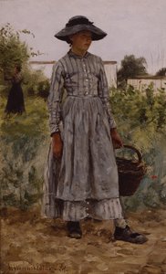 Fille avec panier - Erik Theodor Werenskiold