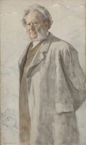 Portrait de Henrik Ibsen 1828-1906, 1895 - Erik Theodor Werenskiold