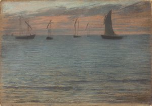 Paysage marin au coucher du soleil
