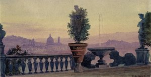 Vue de Florence depuis les collines environnantes, 1904 - Ernest Arthur Rowe