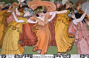 Fête des vignerons à Vevey, France : les Bacchantes