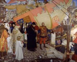 Le Départ de John et Sebastian Cabot pour leur Premier Voyage de Découverte