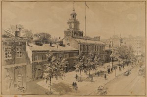 Philadelphie, Independence Hall, Chestnut Street