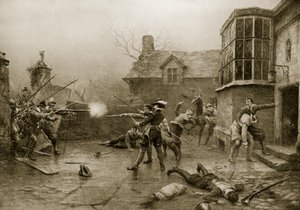 La Dernière Résistance des Conspirateurs de la Poudre à Canon, 1606, illustration de 