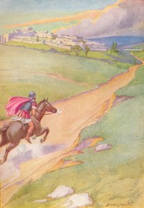 Un messager a été vu éperonnant son cheval vers la ville, vers 1912