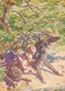 Vers la rivière vint une louve pour boire, vers 1912