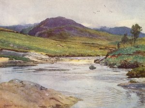 Les eaux noires de Dee au-dessus du pont - Ernest Edward Briggs