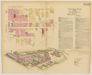 Grays Ferry Chemical Works, Grays Ferry Rd. (côté nord) entre Thirty-fourth St. et Thirty-sixth St., Hexamer General Surveys, 1888 - Ernest Hexamer