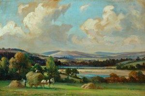 Fenaison dans le Yorkshire - Ernest Higgins Rigg
