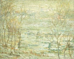 Paysage de printemps, rivière Harlem - Ernest Lawson