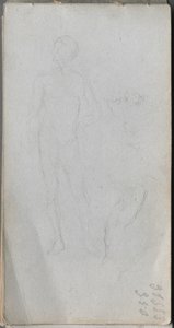 Carnet de croquis, page 100 : Nu, profil