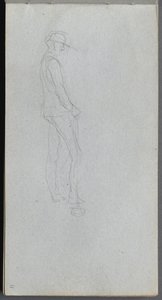 Carnet de croquis, page 11 : Figure de profil - Jean Louis Ernest Meissonier