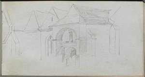Carnet de croquis, page 22: Étude architecturale - Jean Louis Ernest Meissonier