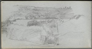 Carnet de croquis, page 29 : Étude de paysage - Jean Louis Ernest Meissonier